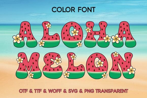 Aloha Melon: A Tropical Color Font for Makers
