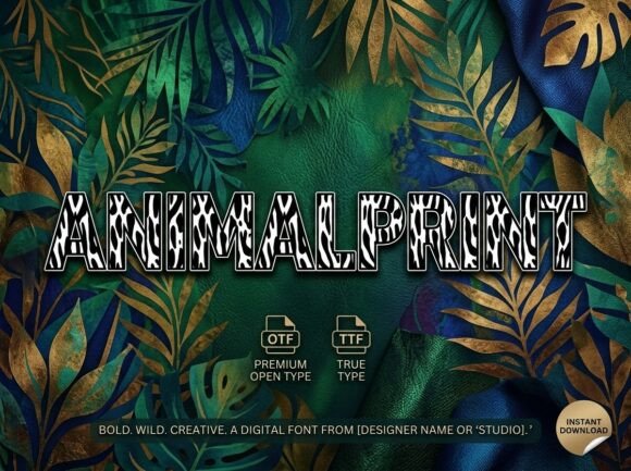 Animalprint Font: Wild Typography for Makers