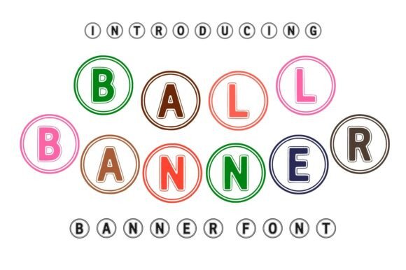 Ball Banner Font for Retro Craft Designs
