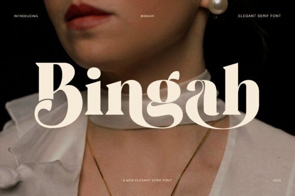 Bingah Serif Font for Elegant Craft Designs