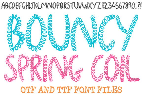 Bouncy Spring Coil Font for Playful Campaigns