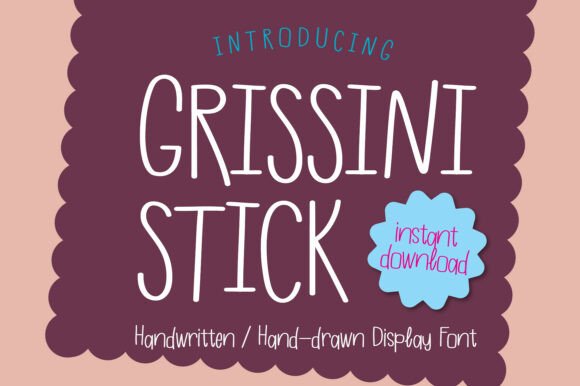 Grissini Stick Font for Editorial Design