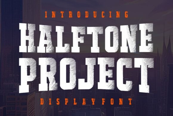 Halftone Project: A Bold Slab Serif Typeface