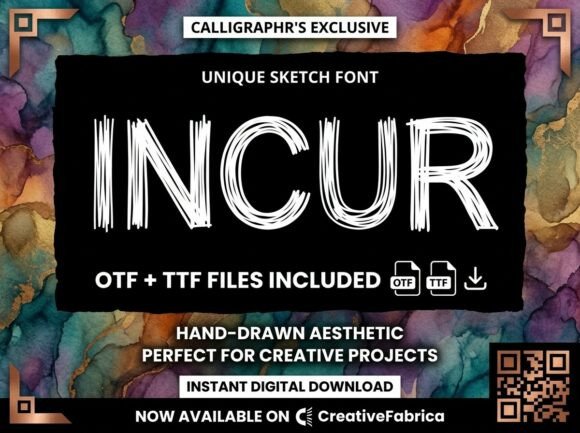 Incur: A Decorative Typeface for Editorial Design