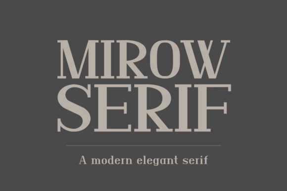 Mirow Serif: A Commanding Display Typeface for Modern Editors