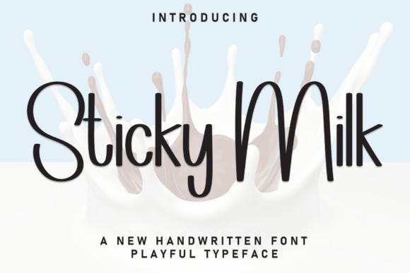 Sticky Milk Font for Handmade Branding