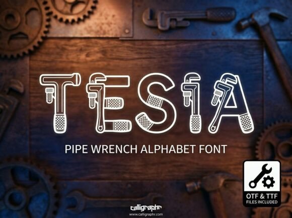 Tesia: A Decorative Display Font for Editorial Impact