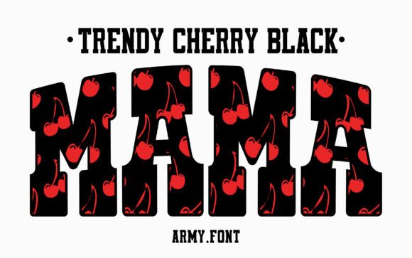 Trendy Cherry Black Typeface for Bold Crafts